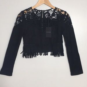 JOA Swayed By The Lace Crop Top